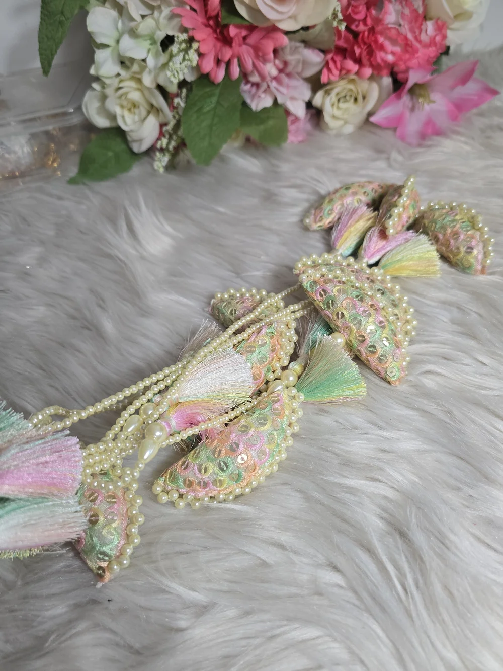 Handcrafted Multicolor Tassel Punjabi Paranda for Women